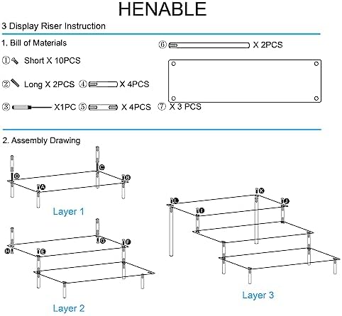 2PCS Large Acrylic Display Risers, Perfume Stand Organizer, Clear Acrylic Shelf Risers for Display Stands for, alternate view