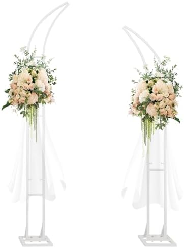 2pcs Large Wedding Arch 5.9Ft&6.9Ft Balloon Floral Arch Stand for Party
