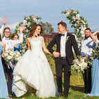 2pcs Large Wedding Arch 5.9Ft&6.9Ft Balloon Floral Arch Stand for Party, alternate view 2