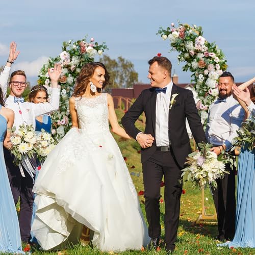2pcs Large Wedding Arch 5.9Ft&6.9Ft Balloon Floral Arch Stand for Party, alternate view 2