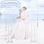 2pcs Large Wedding Arch 5.9Ft&6.9Ft Balloon Floral Arch Stand for Party, alternate view 3