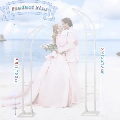 2pcs Large Wedding Arch 5.9Ft&6.9Ft Balloon Floral Arch Stand for Party, alternate view 3