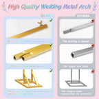 2pcs Large Wedding Arch 5.9Ft&6.9Ft Balloon Floral Arch Stand for Party, alternate view 4
