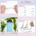 2pcs Large Wedding Arch 5.9Ft&6.9Ft Balloon Floral Arch Stand for Party, alternate view 5