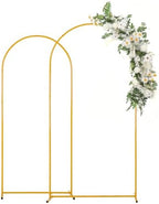 2PCS Metal Wedding Arch Backdrop Stand 6.6FT/5.9FT Balloon Arch Stand