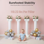 2PCS Plastic White Wedding Party Roman Pillar, Wedding Pillars, Flower Pot Columns and Pillars, Artistic Roman, alternate