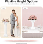2PCS Plastic White Wedding Party Roman Pillar, Wedding Pillars, Flower Pot Columns and Pillars, Artistic Roman, alternate