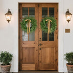 2Pcs Real Touch Norfolk Pine Wreath 24Inch Christmas Wreaths for Front Door, alternate view 6