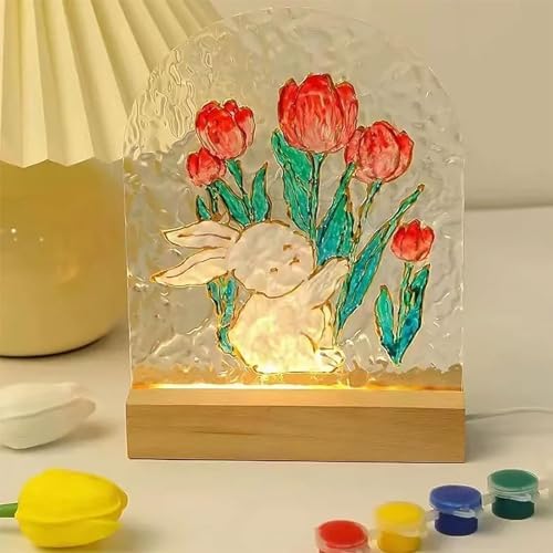2Pcs Rectangle Wood LED Light Stand Display Base for Plexiglass Crystal Art, alternate view 2