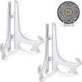 2Pcs Small Clear Acrylic Plate Stands for Display 3Inch Holders in Clear