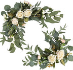 2pcs Small Size Artificial Wedding Arch Flowers for Sign, Floral Swag Dusty Decor for Reception Ceremony