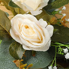 2pcs Small Size Artificial Wedding Arch Flowers for Sign, Floral Swag Dusty Decor for Reception Ceremony, alternate view 6