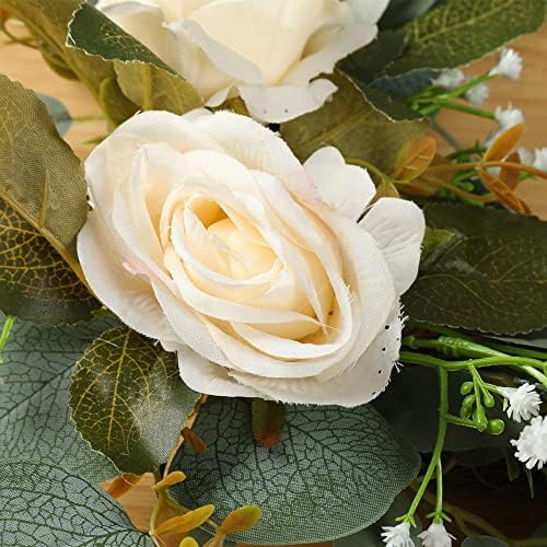 2pcs Small Size Artificial Wedding Arch Flowers for Sign, Floral Swag Dusty Decor for Reception Ceremony, alternate view 6