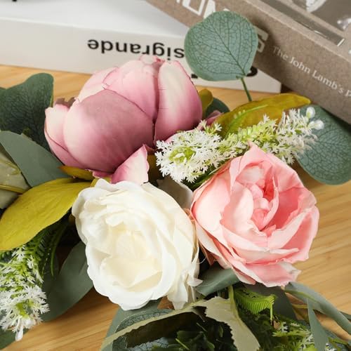2pcs Small Size Artificial Wedding Arch Flowers for Wedding Sign, Floral Swag Dusty Decor for Reception Ceremony, alternate