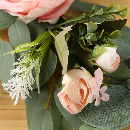 2pcs Small Size Artificial Wedding Arch Flowers for Wedding Sign, Floral Swag Dusty Decor for Reception Ceremony, alternate