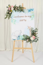 2pcs Small Size Artificial Wedding Arch Flowers for Wedding Sign, Floral Swag Dusty Decor for Reception Ceremony, alternate