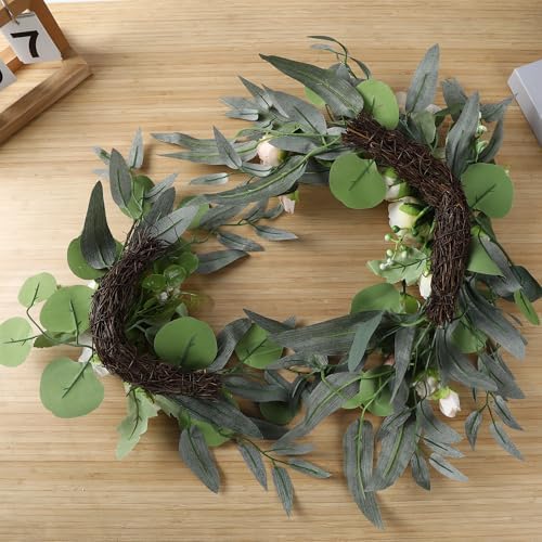 2pcs Small Size Artificial Wedding Arch Flowers for Wedding Sign, Floral Swag Dusty Decor for Reception Ceremony, alternate