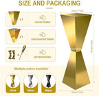2PCS Stainless Steel Flower Vase Stand, Mirror Metal Pedestal for Table Centerpieces, Wedding & Party, alternate view 3