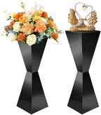 2PCS Stainless Steel Flower Vase Stand, Mirror Metal Pedestal for Table Centerpieces, Wedding & Party