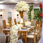 2PCS Stainless Steel Wedding Display Centerpiece Stand - Geometric Symmetry for Weddings, Party, Dessert, alternate view 2