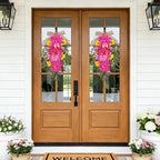 2Pcs Summer Teardrop Swag for Front Door Hydrangea Wreath with Peony, alternate view 4