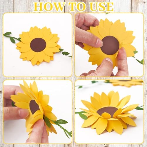 2PCS Sunflower Flower Garlands, Sunflower Banner Garland, Yellow Flower, alternate view 4