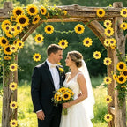 2PCS Sunflower Flower Garlands, Sunflower Banner Garland, Yellow Flower, alternate view 7