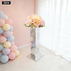2PCS Tall Vases for Centerpieces,31.5" Stainless Steel Column Geometric Centerpieces Wedding Flower Stand Flower, alternate