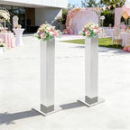 2PCS Tall Vases for Centerpieces,39.4" Stainless Steel Column Geometric Centerpieces Wedding Flower Stand Flower, alternate