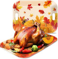 2Pcs Thanksgiving Day Fall Serving Tray 16.1 X 11.1 Inch Large Melamine Trays Platters with Handles Fall Pumpkin