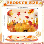 2Pcs Thanksgiving Day Fall Serving Tray 16.1 X 11.1 Inch Large Melamine Trays Platters with Handles Fall Pumpkin, alternate
