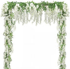 2Pcs Total 14.4FT Wisteria Artificial Flowers Garland for Decor