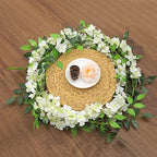 2Pcs Total 14.4FT Wisteria Artificial Flowers Garland for Decor, alternate view 5
