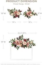 2pcs Wedding Floral Swag, Dusty Rose & Mauve, alternate view 3