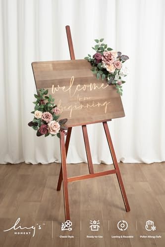 2pcs Wedding Floral Swag, Dusty Rose & Mauve, alternate view 4