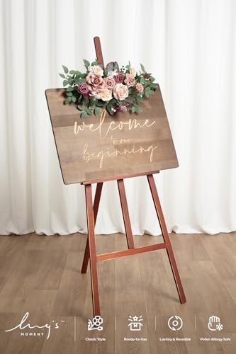 2pcs Wedding Floral Swag, Dusty Rose & Mauve, alternate view 5