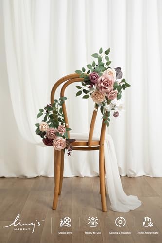 2pcs Wedding Floral Swag, Dusty Rose & Mauve, alternate view 6