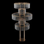 2pcs Wedding Gold Vases Centerpieces Crystal Vases for Centerpieces 5 Tier Table Chandelier Centerpiece 61 in, alternate view