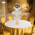 2pcs Wedding Gold Vases Centerpieces, Crystal Vases for Centerpieces, 5 Tier Chandelier Centerpiece Crystal, alternate view 6