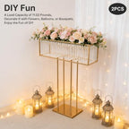 2pcs Wedding Gold Vases Centerpieces, Crystal Vases for Centerpieces, Chandelier Centerpiece Crystal Decoration, alternate