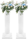 2Pcs Wedding Roman Column, Artistic Roman Column Statue Party Flowerpot Holder Wedding Event Decorative Columns