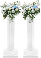 2Pcs Wedding Roman Column, Artistic Roman Column Statue Party Flowerpot Holder Wedding Event Decorative Columns
