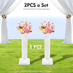 2Pcs Wedding Roman Column, Artistic Roman Column Statue Party Flowerpot Holder Wedding Event Decorative Columns, alternate