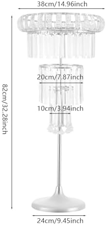 2pcs Wedding Silver Vases Centerpieces, Crystal Vases for Centerpieces, 4 Tier Chandelier Centerpiece Crystal, alternate view