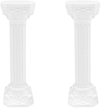 2PCS White Roman Pillar Set, flower stands for wedding
