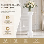 2PCS White Roman Pillar Set, flower stands for wedding, alternate view 2