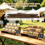 2PCS Wooden Display Stand - Rustic Cupcake Stands in Dark Brown, alternate view 6