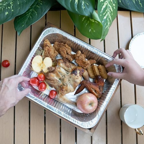 2PCS Wooden Foil Pan Holder for 9x13 Disposable Aluminum Baking Tins, alternate view 3
