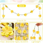 2PCS Yellow Flower Garland, Narcissus Party Decorations, Daffodil Flower, alternate view 3