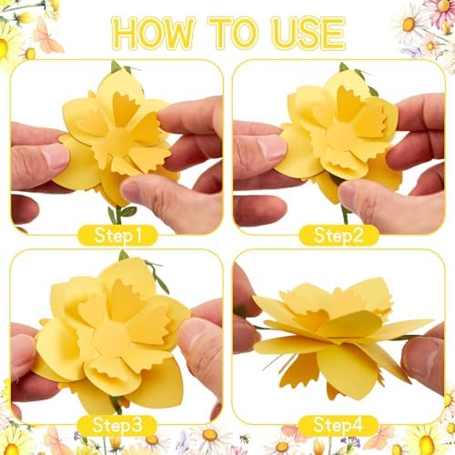 2PCS Yellow Flower Garland, Narcissus Party Decorations, Daffodil Flower, alternate view 4